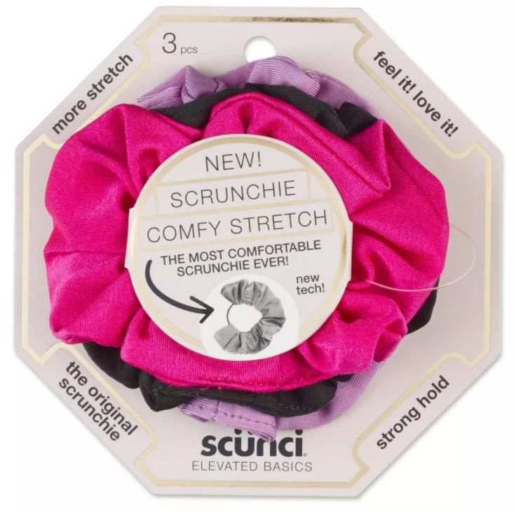 Scunci Comfy Stretch Scrunchies 3 pcs - Click Image to Close
